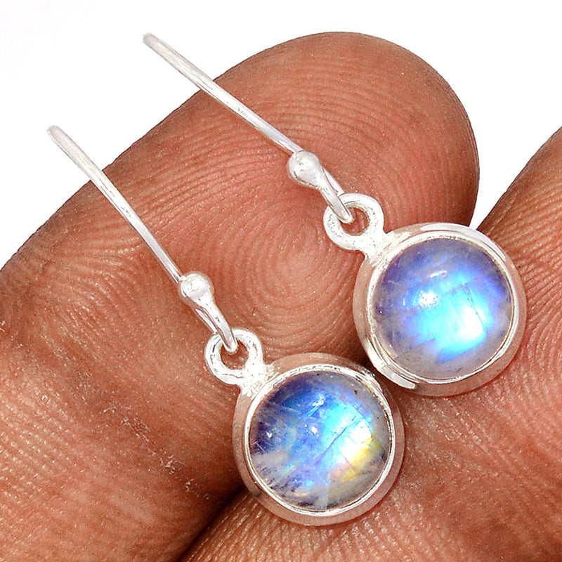 1.1" Rainbow Moonstone Earrings - MONE3630