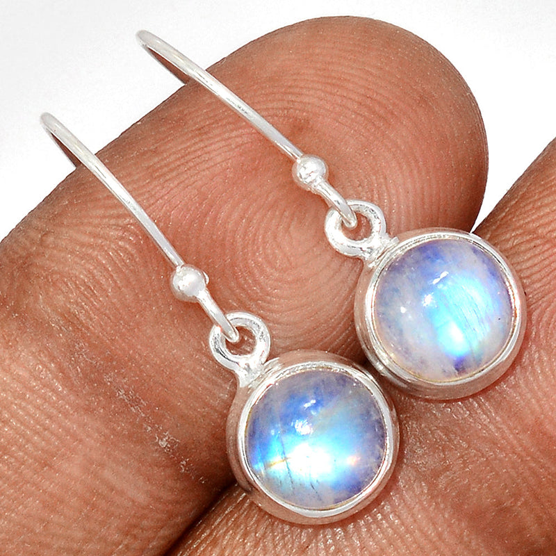 1.1" Rainbow Moonstone Earrings - MONE3637