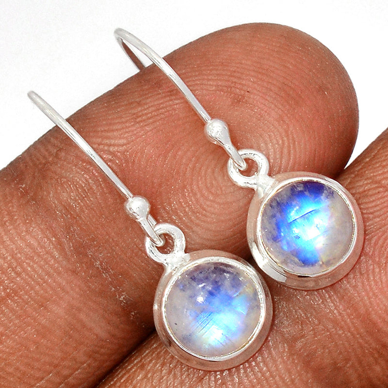 1.1" Rainbow Moonstone Earrings - MONE3640