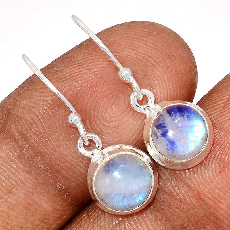 1.1" Rainbow Moonstone Earrings - MONE3666
