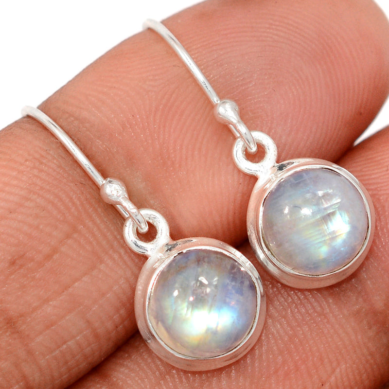 1.1" Rainbow Moonstone Earrings - MONE3686