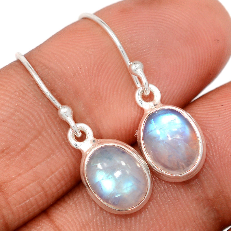 1.1" Rainbow Moonstone Earrings - MONE3687