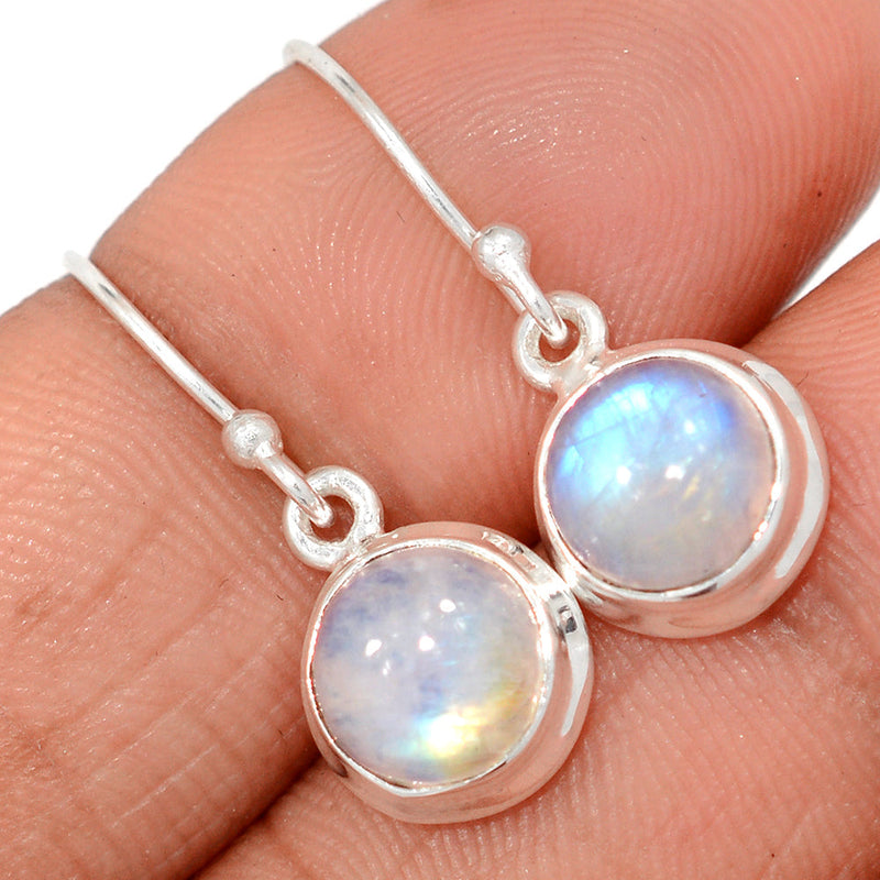 1.1" Rainbow Moonstone Earrings - MONE3700