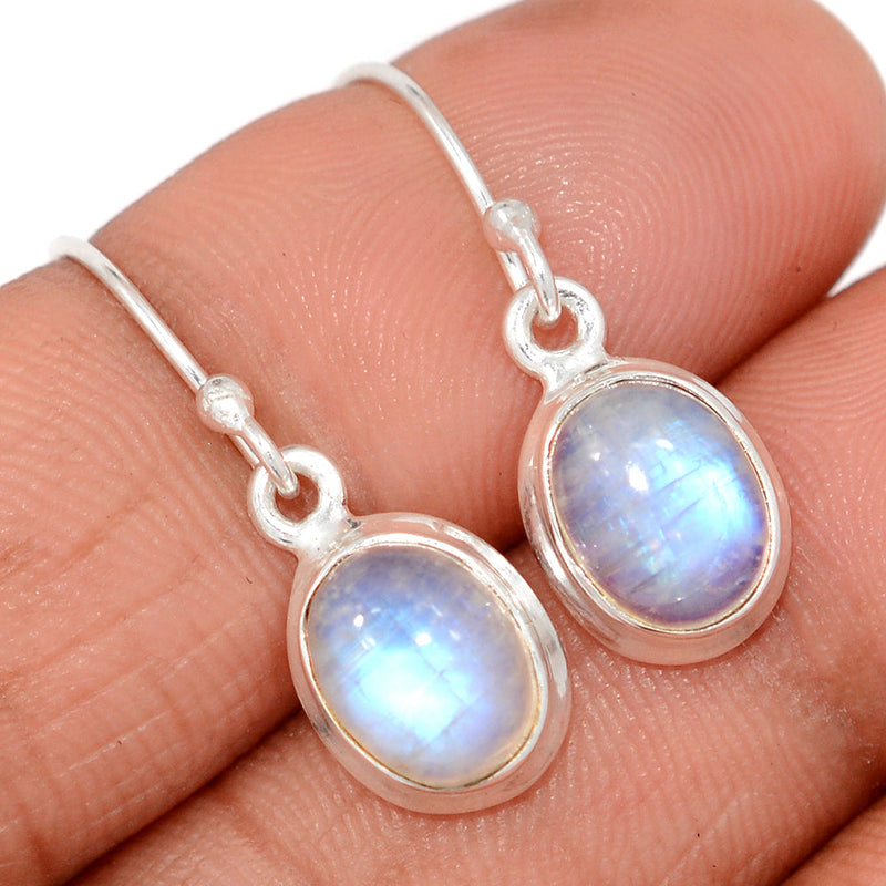 1.1" Rainbow Moonstone Earrings - MONE3703