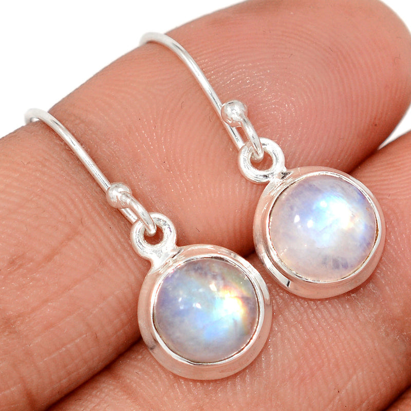 1.1" Rainbow Moonstone Earrings - MONE3709