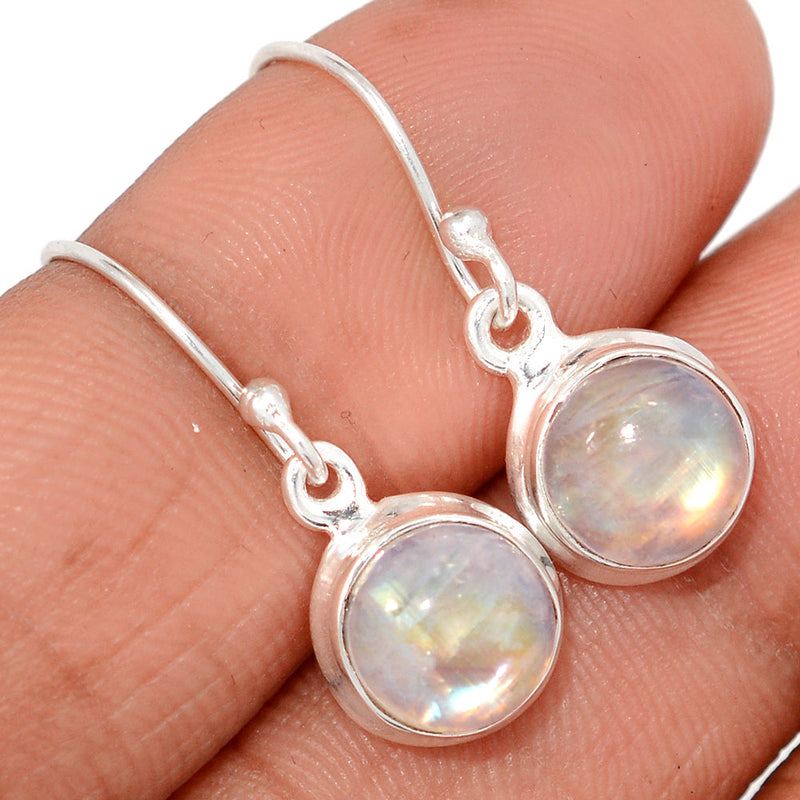 1.1" Rainbow Moonstone Earrings - MONE3711