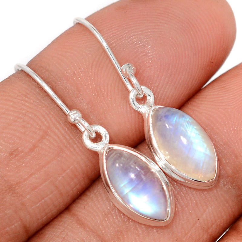 1.2" Rainbow Moonstone Earrings - MONE3715
