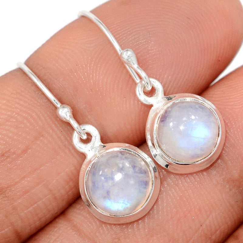 1.1" Rainbow Moonstone Earrings - MONE3717