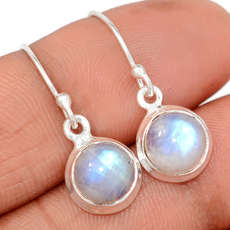 1.1" Rainbow Moonstone Earrings - MONE3719