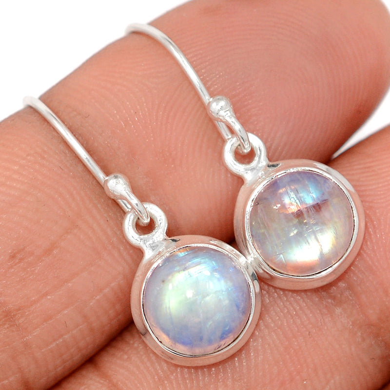 1.1" Rainbow Moonstone Earrings - MONE3721