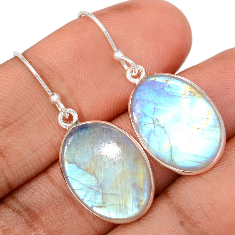 1.5" Rainbow Moonstone Earrings - MONE3723