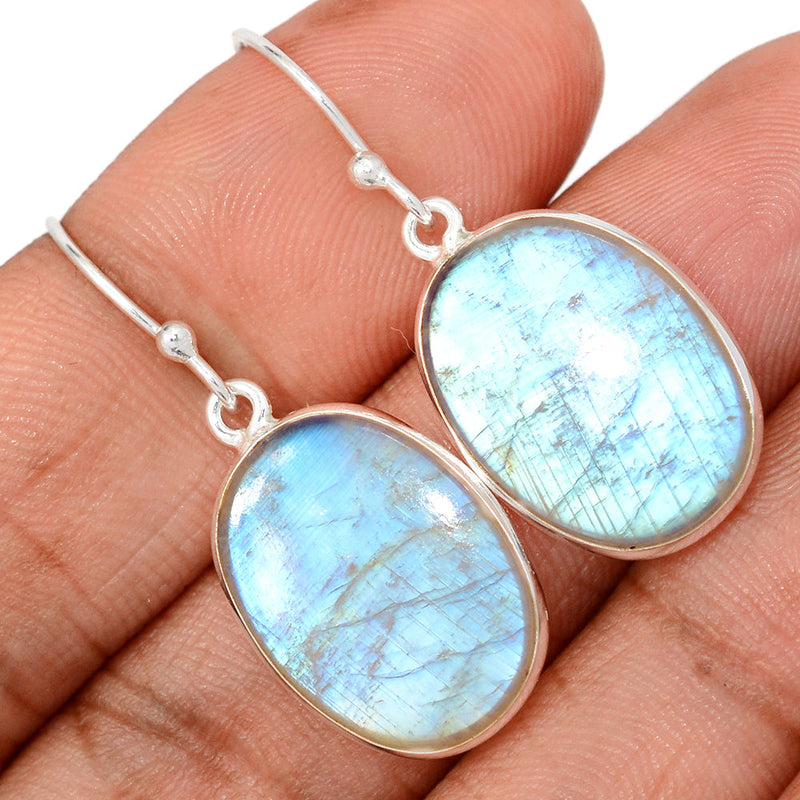 1.5" Rainbow Moonstone Earrings - MONE3726
