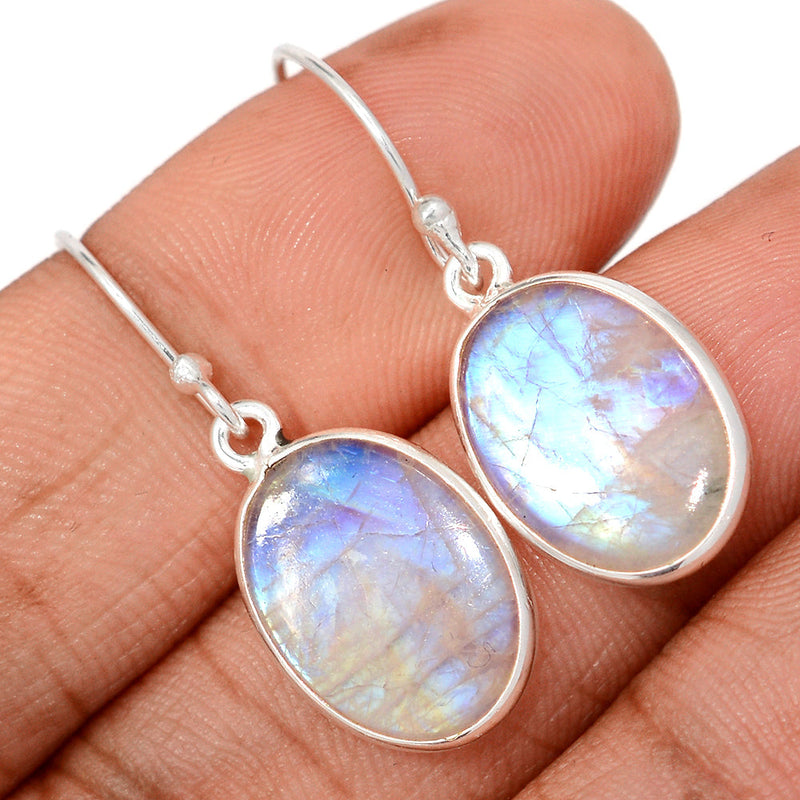 1.3" Rainbow Moonstone Earrings - MONE3733