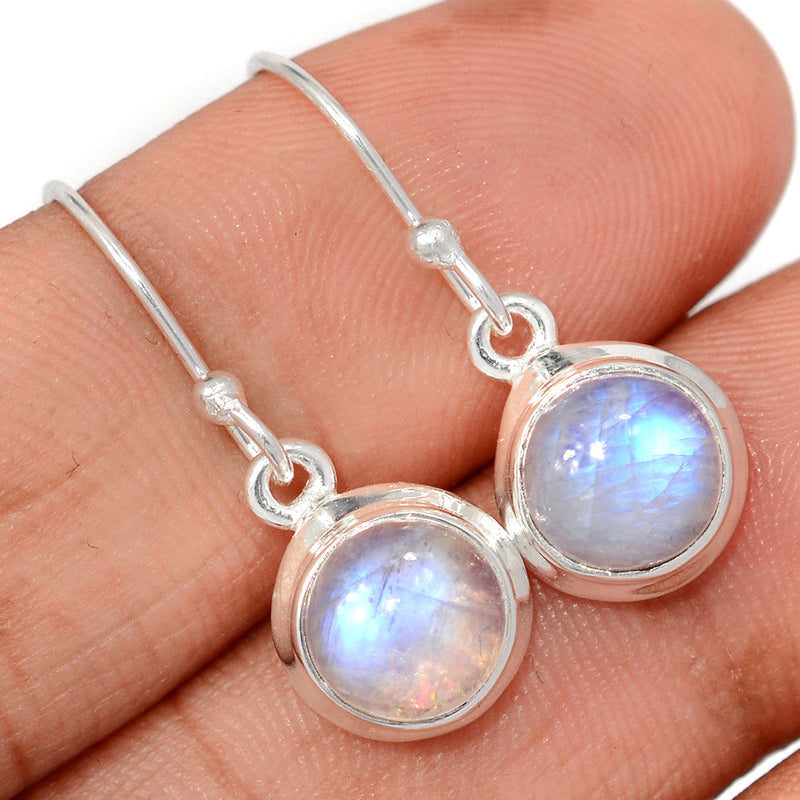 1.1" Rainbow Moonstone Earrings - MONE3748