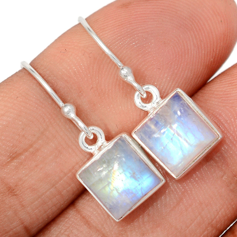 1.1" Rainbow Moonstone Earrings - MONE3752