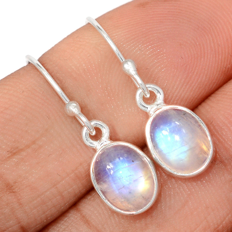 1.1" Rainbow Moonstone Earrings - MONE3753