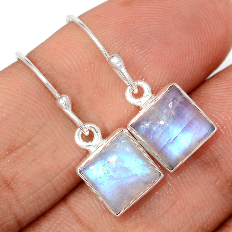 1.1" Rainbow Moonstone Earrings - MONE3754