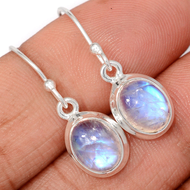 1.1" Rainbow Moonstone Earrings - MONE3755