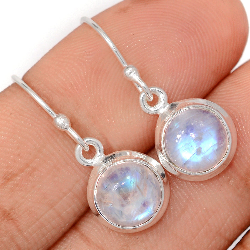1.1" Rainbow Moonstone Earrings - MONE3756