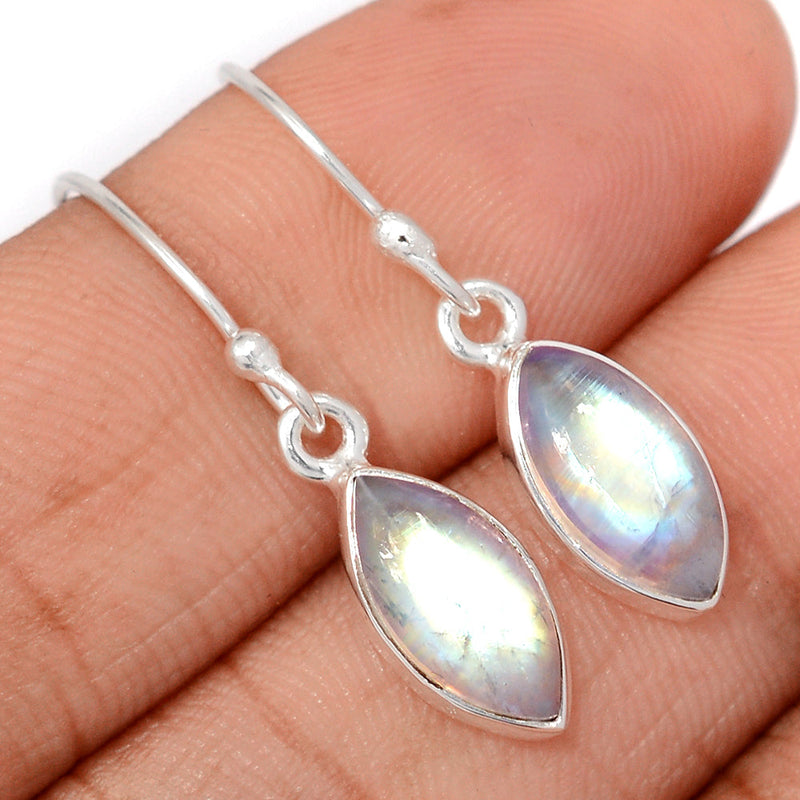 1.2" Rainbow Moonstone Earrings - MONE3760