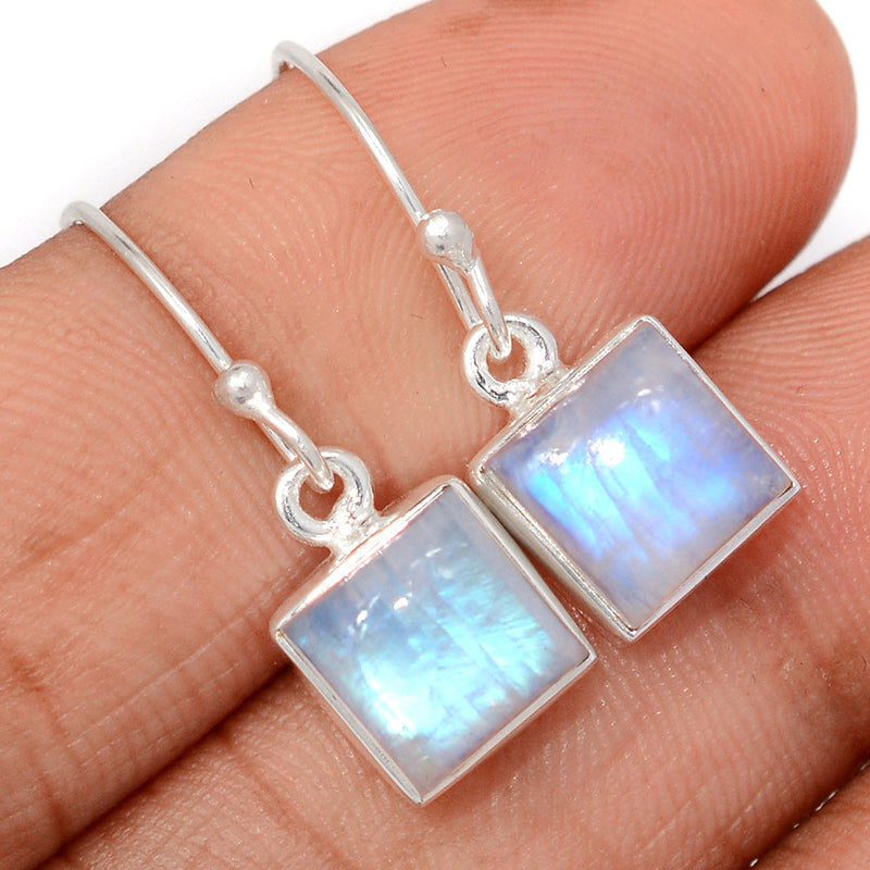 1.1" Rainbow Moonstone Earrings - MONE3761