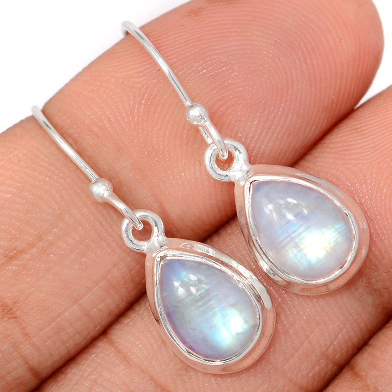 1.2" Rainbow Moonstone Earrings - MONE3762
