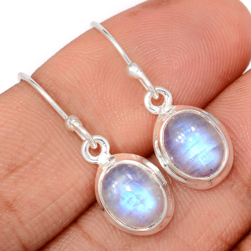 1.1" Rainbow Moonstone Earrings - MONE3764