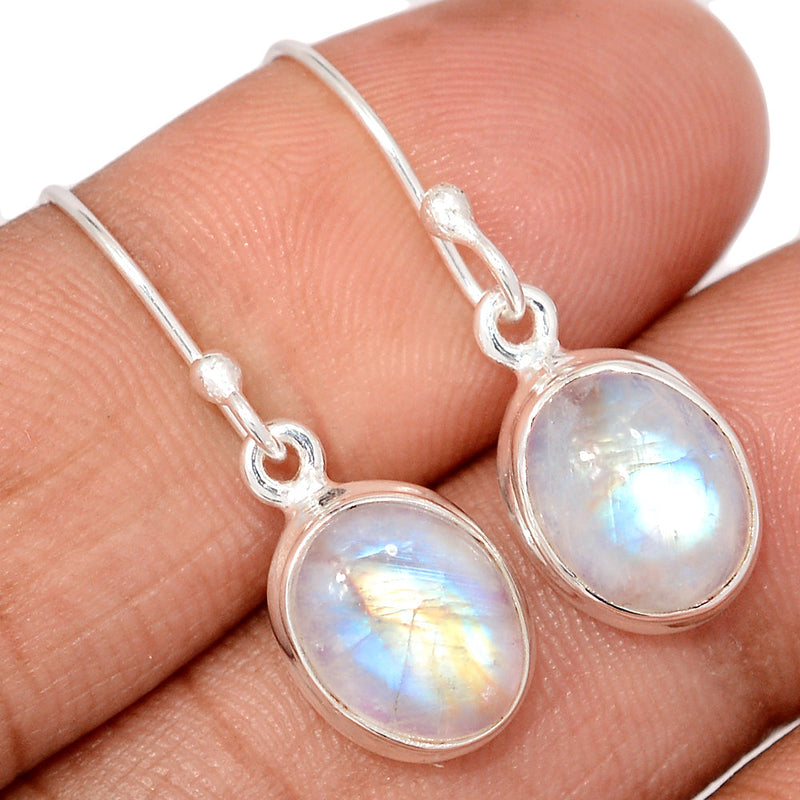 1.2" Rainbow Moonstone Earrings - MONE3766