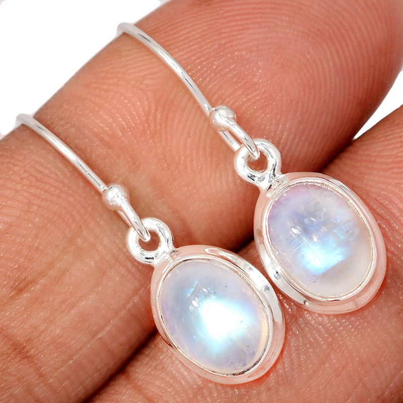 1.1" Rainbow Moonstone Earrings - MONE3767