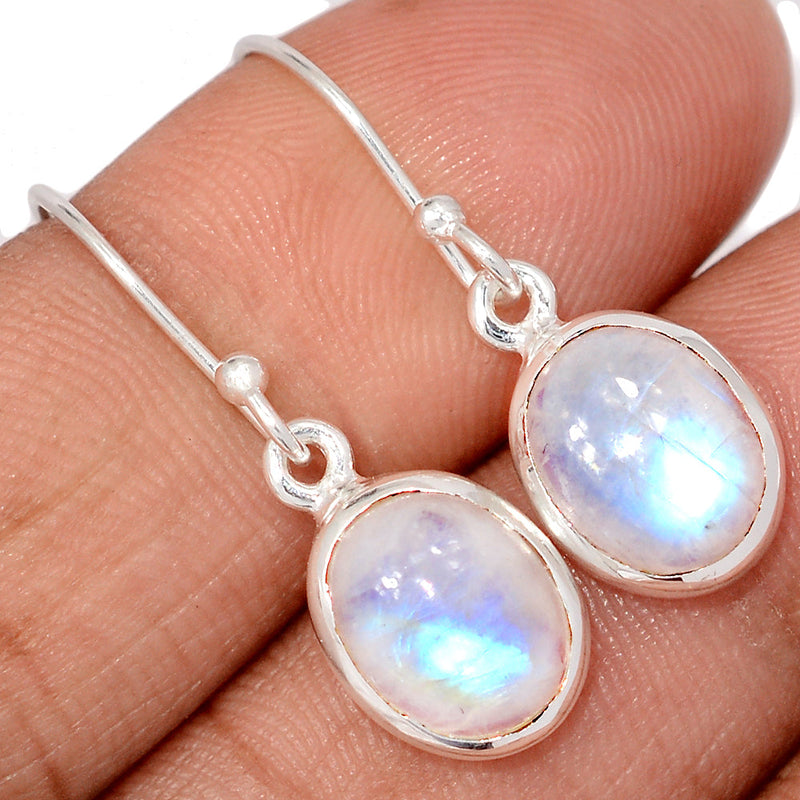 1.2" Rainbow Moonstone Earrings - MONE3769