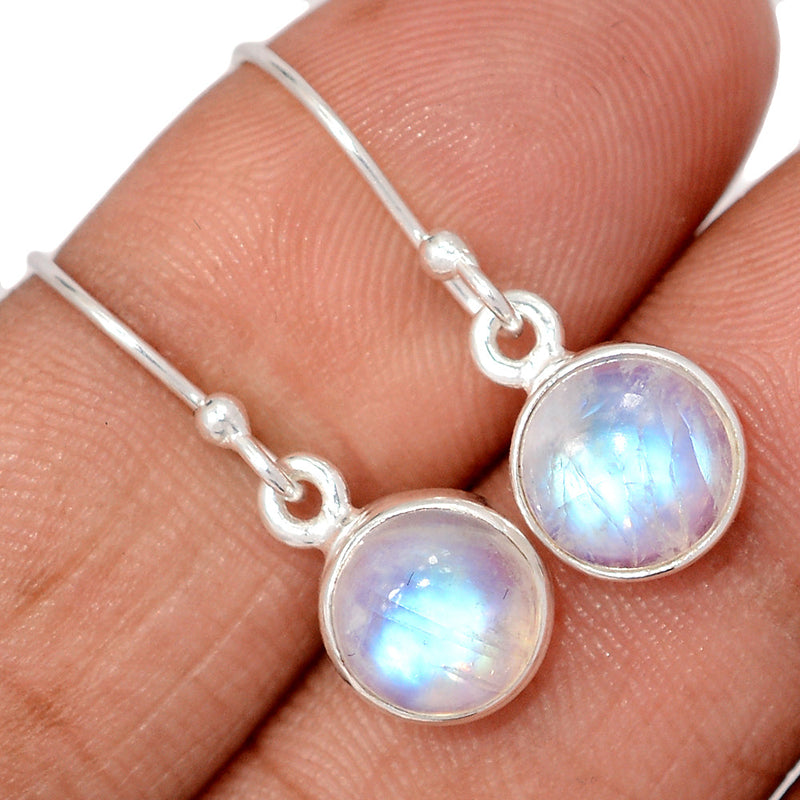 1" Rainbow Moonstone Earrings - MONE3780
