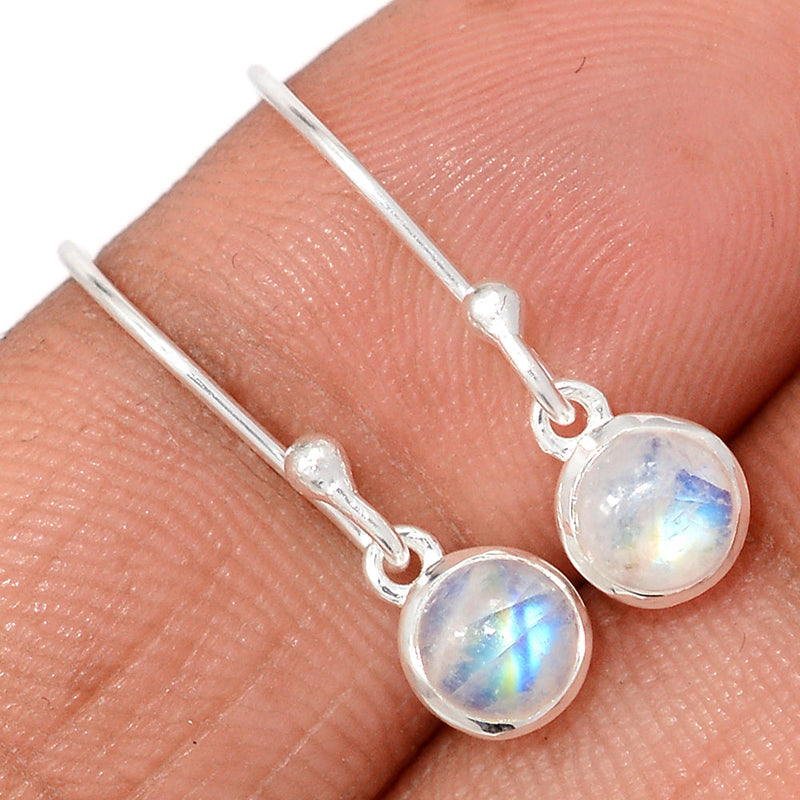 0.8" Rainbow Moonstone Earrings - MONE4