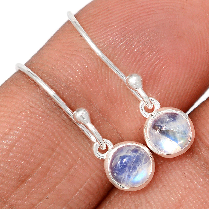 0.8" Rainbow Moonstone Earrings - MONE5