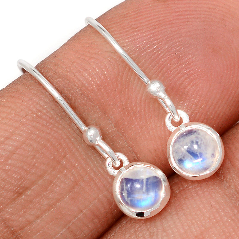0.8" Rainbow Moonstone Earrings - MONE6