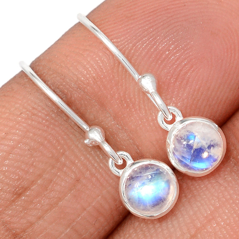 0.8" Rainbow Moonstone Earrings - MONE7