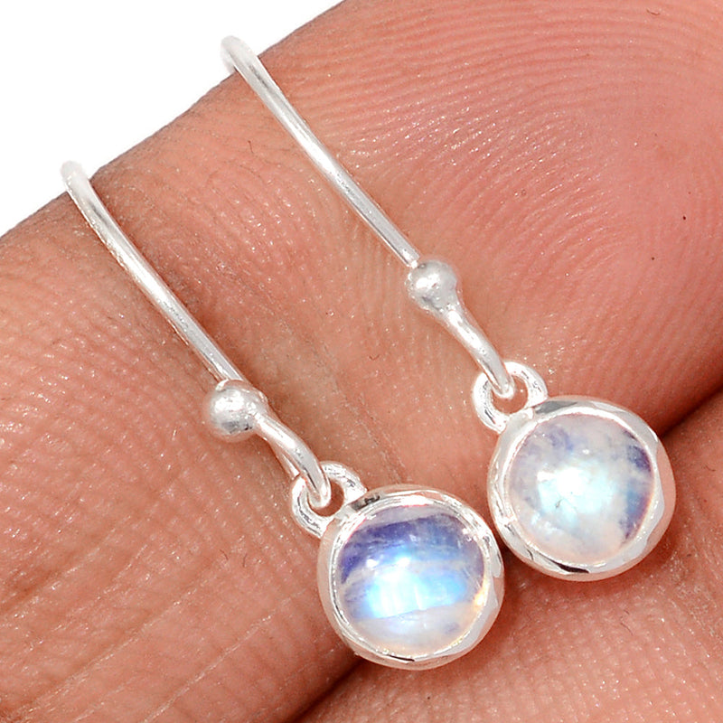 0.8" Rainbow Moonstone Earrings - MONE8
