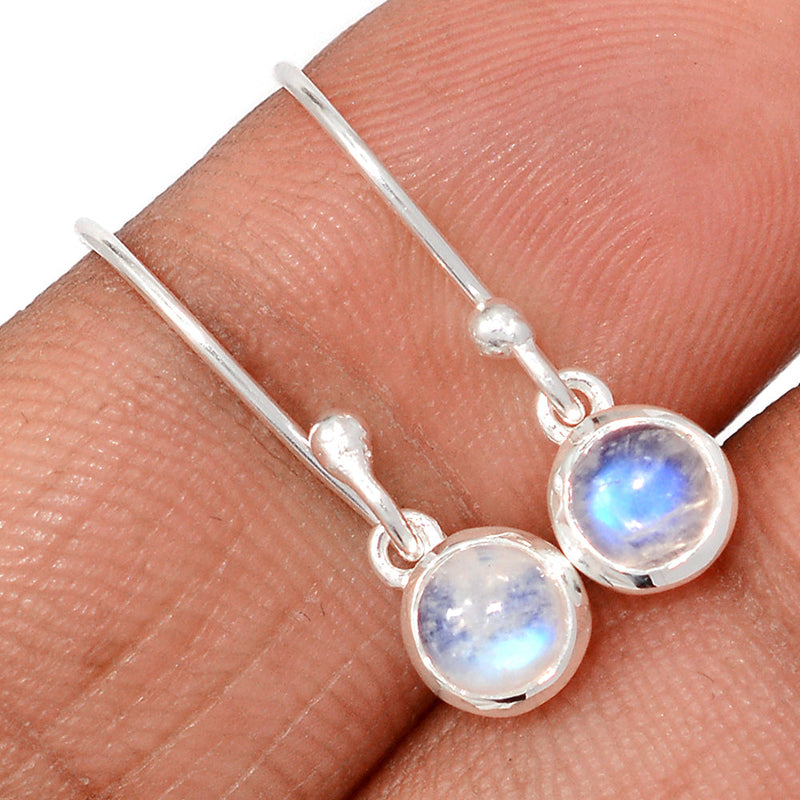 0.8" Rainbow Moonstone Earrings - MONE9