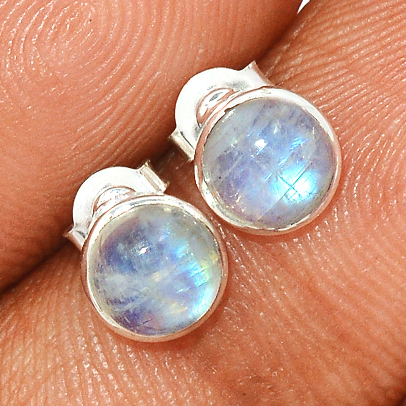 Rainbow Moonstone Studs - MONS1047