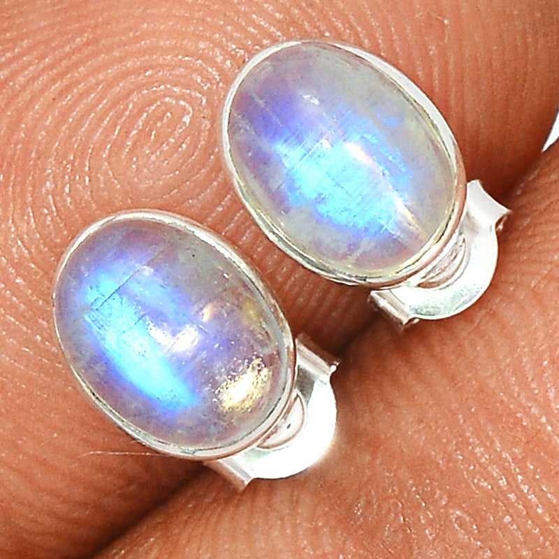 Rainbow Moonstone Studs - MONS1050