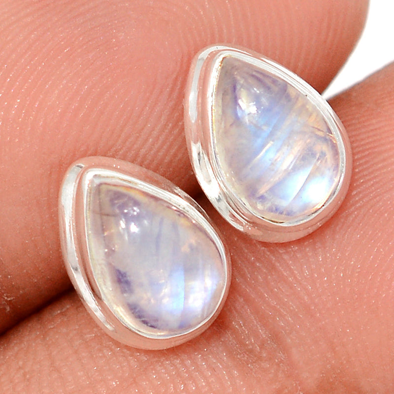 Rainbow Moonstone Studs - MONS1182