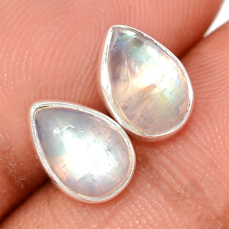 Rainbow Moonstone Studs - MONS1183