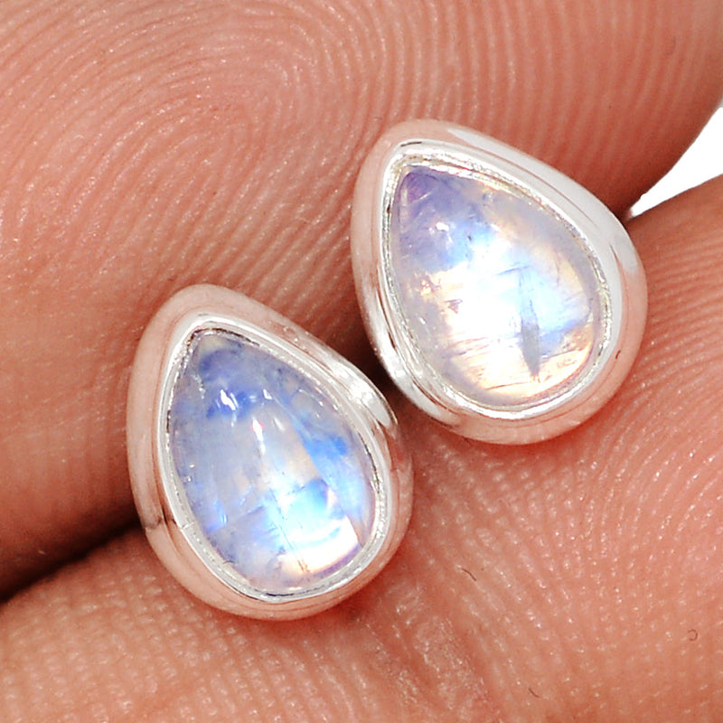 Rainbow Moonstone Studs - MONS1193