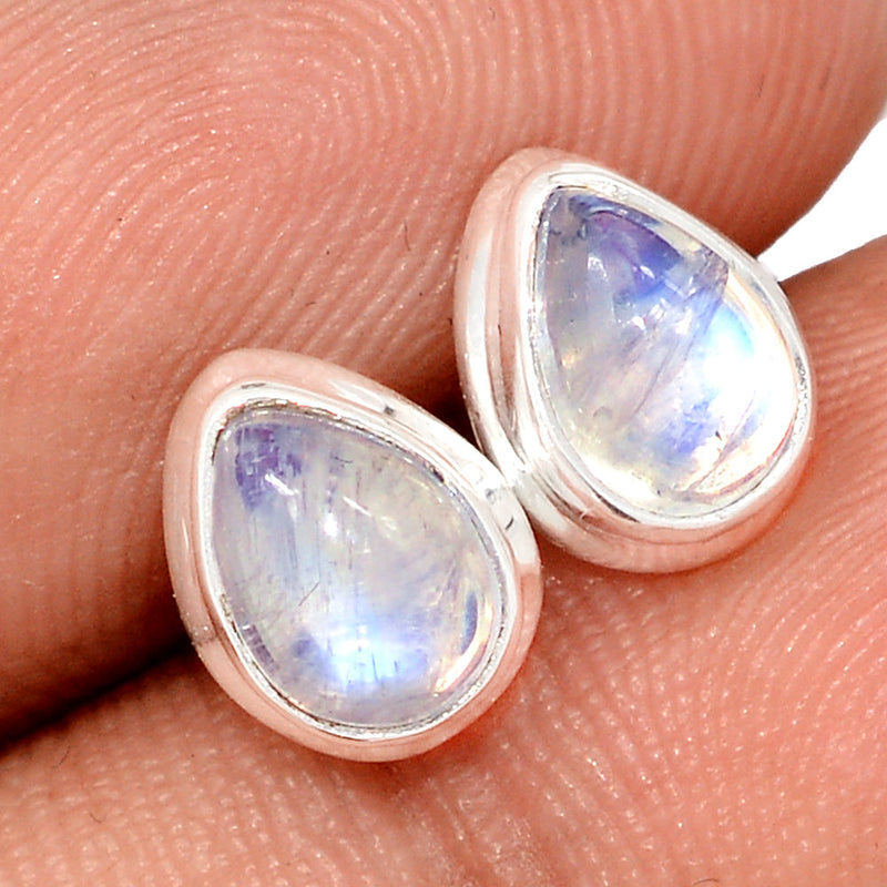 Rainbow Moonstone Studs - MONS1196
