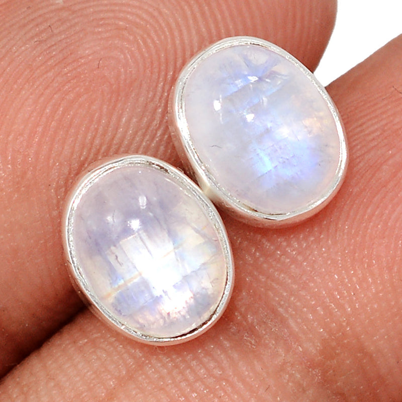 Rainbow Moonstone Studs - MONS1200