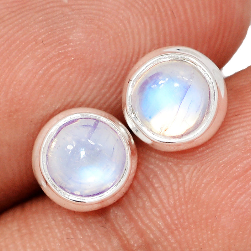 Rainbow Moonstone Studs - MONS1205