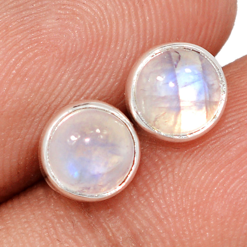 Rainbow Moonstone Studs - MONS1209