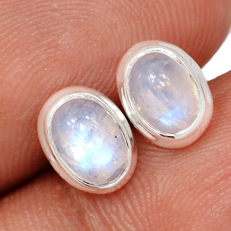 Rainbow Moonstone Studs - MONS1210