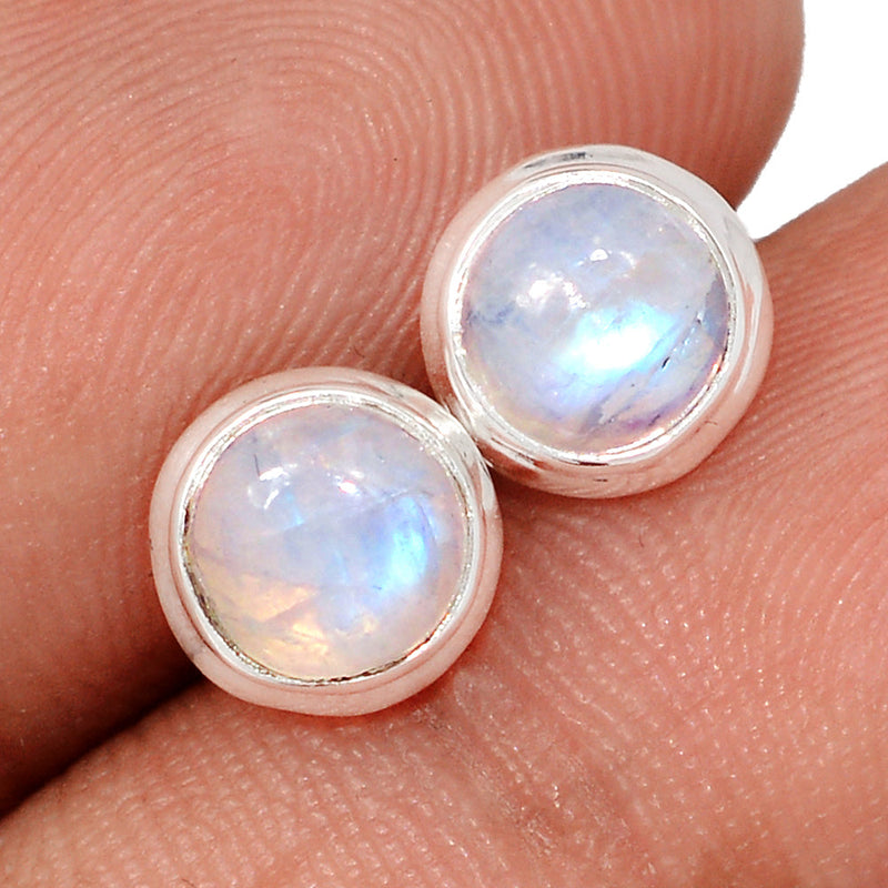 Rainbow Moonstone Studs - MONS1211