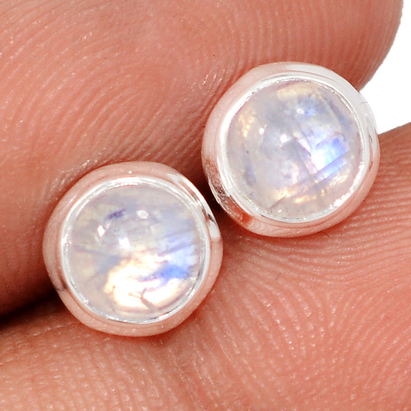 Rainbow Moonstone Studs - MONS1213