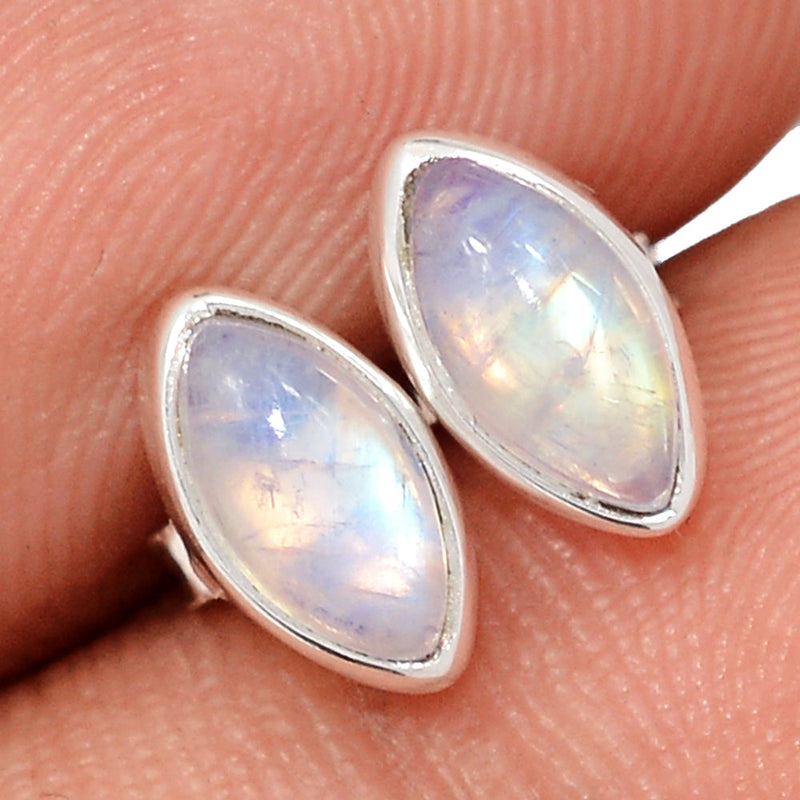Rainbow Moonstone Studs - MONS1214